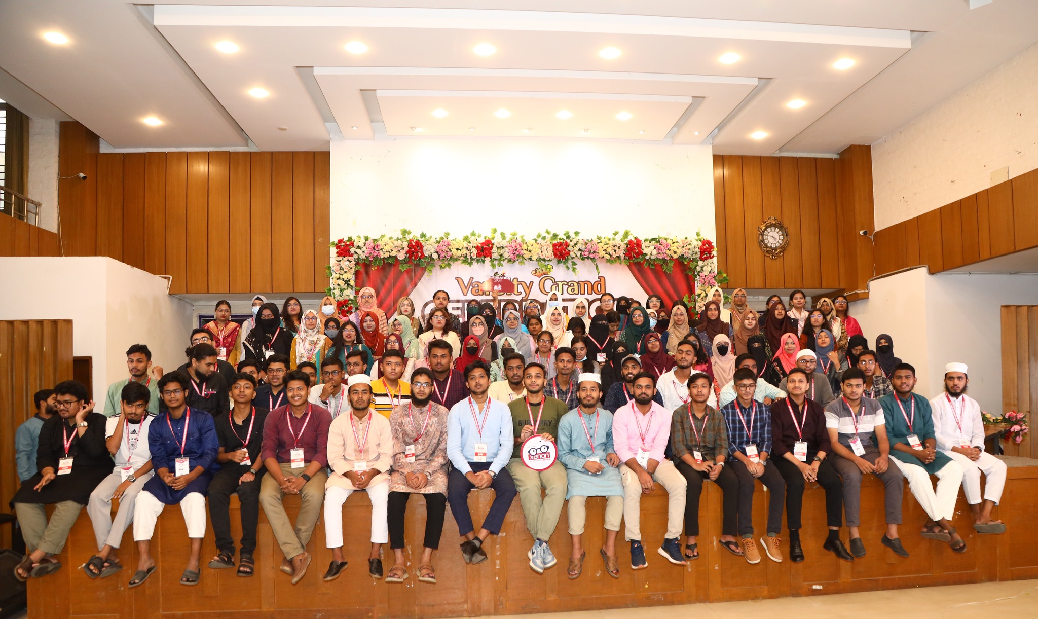 Podcast host recording